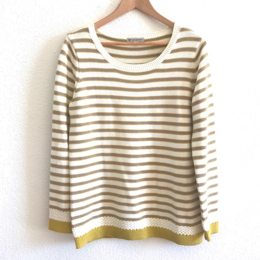 DE Collection | Tan & mustard striped sweater